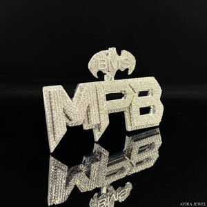 Custom 925 <b>Silver</b> Moissanite Letter <b>Charm</b> Pendant Iced Out Hip Hop Jewelry Name Initial Party Gift - Product Image 4