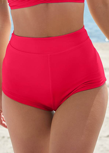Shorts de bain taille haute pour femmes, sexy, séchage rapide, vente en gros, vêtements de plage avec logo et poches décoratives, tenue de plage estivale - Product Image 5