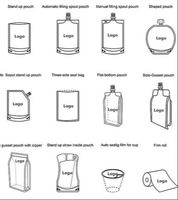 Sacs à bec verseur réutilisables en plastique PET de qualité alimentaire, imprimés sur mesure RDY, 500 ml et 1 L, pour savon liquide, whisky, jus, céréales