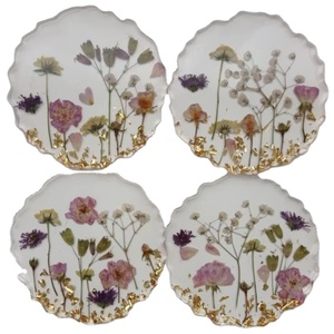 Sous-verres faits à la main de luxe en résine sous-verres personnalisables tampons carrés de couleur pour ensemble de table de tapis de cuisine meilleur prix - Product Image 1