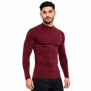 <b>Men</b> <b>Compression</b> <b>Shirt</b> OEM Custom Tight Fit Base Layer Training Top Quick Dry Breathable Anti-Bacterial Eco-Friendly - Product Image 2