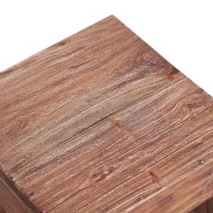 Mesa de Centro Pequeña de Madera de Caoba Sólida con Tonos Marrones Variados - Product Image 4