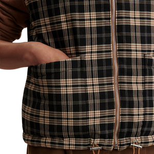 Gilet matelassé réversible pour femme, sans manches, à carreaux, avec fermeture éclair intérieure, chaud et décontracté pour l'extérieur - Product Image 4