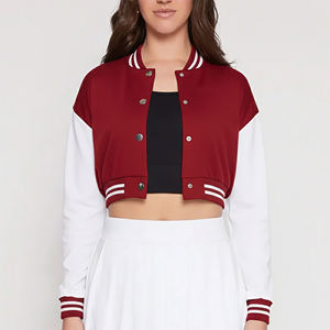 เสื้อแจ็คเก็ตวาร์ซิตี้แบบควิลท์สำหรับผู้หญิง คอลเลคชั่นฤดูใบไม้ร่วงปี 2026 พร้อมโลโก้สั่งทำพิเศษ ผ้าขนสัตว์ แขนยาว สีพื้น แต่งมุก สำหรับฤดูหนาว - Product Image 3