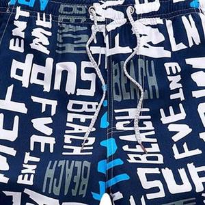 <b>Men</b> Letter Print Board Shorts Quick Dry Swim <b>Trunks</b> Elastic Waist Drawstring Beach Shorts Summer Vacation Wholesale Swimwear - Product Image 2