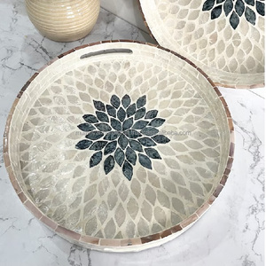 Plateau en nacre avec pièce polie à la main et à la main pour une taille personnalisée - Product Image 2