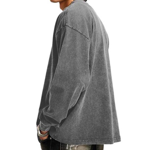 Sudaderas Casuales de Invierno de Alta Calidad y Peso Ligero, Lavado Ácido, Corte Regular, Nueva Moda, Color Sólido para Hombre con Servicios OEM - Product Image 4