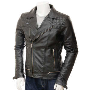 Veste en cuir pour homme, coupe ajustée, fabrication industrielle, aspect élégant, poids lourd, emballage personnalisé, veste d'hiver - Product Image 1