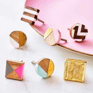 Poignées de porte rustiques en bois et résine pour armoire de cuisine, tiroir, meubles, décoration vintage pour la maison - Product Image 6