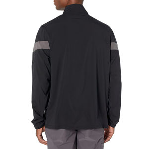 Veste de sport personnalisée légère en tissu tissé à manches longues et col montant, avec logo frontal, anti-bactérienne, pour hommes - Product Image 5