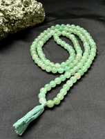 Collier Mala en cristal fait main, noué à la main, écologique, religieux, 9 perles, pour le yoga et la prière