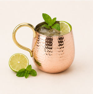 Taza Moscow Mule de Cobre Puro Martillado a Mano con Asa Clásica de Latón, Copa de Cóctel de Cobre Sólido para Uso en el Hogar o Bar - Product Image 5