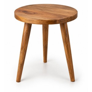 Mango Wood Round <b>Side</b> <b>Table</b> Wholesale | Natural Honey Brown Accent <b>Table</b> - Product Image 1