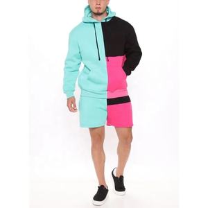 OEM sur mesure pour hommes quatre saisons pull à capuche ensemble court meilleure vente éponge française Logo personnalisé vêtement teint 100% coton pour - Product Image 1