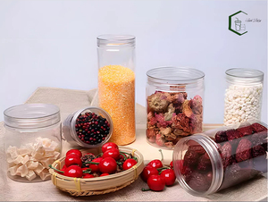 Botellas Redondas de PET de Alta Calidad para Alimentos de Tinh Dieu Vietnam, 85 mm de Diámetro, Boca Ancha y Tapa de Rosca para Snacks, Dulces y Pasteles - Product Image 6