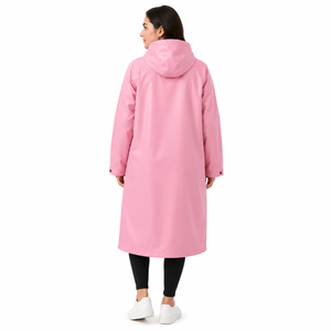 Custom Men's <b>Long</b> Hooded Waterproof <b>Raincoat</b> PU PVC Windproof Outdoor Fishing Hiking Workwear OEM ODM Custom Logo All Seasons - Product Image 4