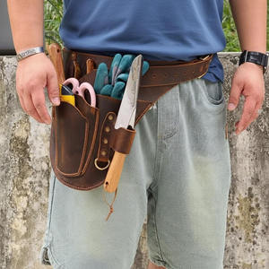 Cinturón de cuero para herramientas de floristería, resistente, con soporte para tijeras, a la venta a precio razonable. - Product Image 1