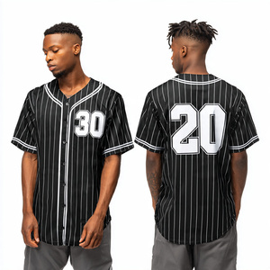 Nouvelle Arrivée Chemises de Baseball Oversize pour Hommes Personnalisées Sublimées en Maille Respirante Hauts d'Entraînement Sportifs d'Équipe - Product Image 6