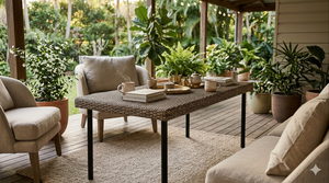 Modern Outdoor Synthetic Rattan Bench Minimalist Garden PE Wicker Coffee <b>Table</b> Durable Patio Leisure Weaved Long <b>Stool</b> Furniture - Product Image 5