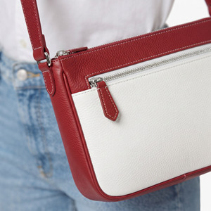 Sac bandoulière en cuir pour femme, idéal pour les voyages, vente en gros, sac bandoulière en cuir véritable avec poches zippées, sac messager en cuir pour femme - Product Image 4