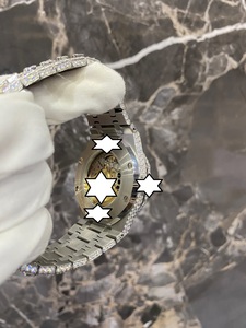 Montre automatique pour homme de luxe vintage, analogique, avec diamants Moissanite VVS, mouvement suisse, boîtier en acier inoxydable, verre en cristal, best-seller - Product Image 4