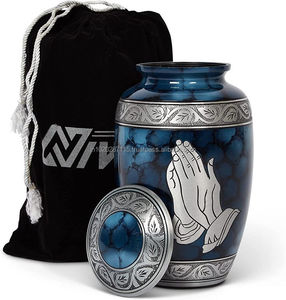 Urna de recuerdo de aluminio decorativa, almacenamiento de cenizas, contenedor de cremación, tamaño pequeño, diseñado para un recuerdo funerario duradero - Product Image 5