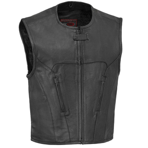 Gilet de motard en cuir premium pour homme, gilet de moto personnalisé, cuir véritable durable, OEM ODM, marque privée, vêtements de mode - Product Image 1