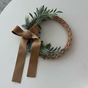 Couronnes de Noël en rotin de qualité supérieure, fibres naturelles, guirlandes décoratives pour les fêtes - Product Image 4