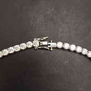 Chaîne cubaine unisexe en argent sterling 925 plaqué argent, maillons de 5 mm, diamant de laboratoire, bijoux hip-hop pour fête, cadeau - Product Image 4