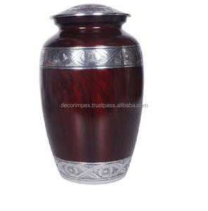 Decorative Gary Finish Metal Cremation Urn Customization <b>Memorial</b> Urn Durable with Polished Design at wholesale price - Product Image 3