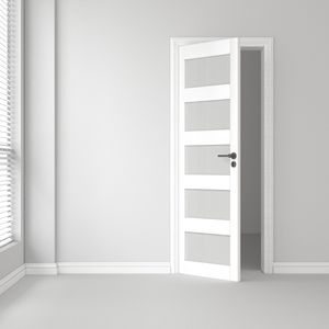 Porta in vetro smerigliato in legno massello 5-Lite elegante Design Tre o Quattro Porte - Product Image 5