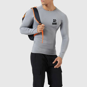 Customized Your Own Logo <b>Men</b> <b>Compression</b> <b>Shirts</b> Quick Dry Breathable Eco-Friendly Spandex/Polyester Long Sleeves High Quality - Product Image 2