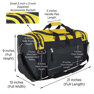 Hot Selling 600D Duffle <b>Bag</b> Waterproof Outdoor Travel Sports Gym <b>Bag</b> With Side Pockets & Water Bottle Holder Travel <b>Bag</b> - Product Image 6