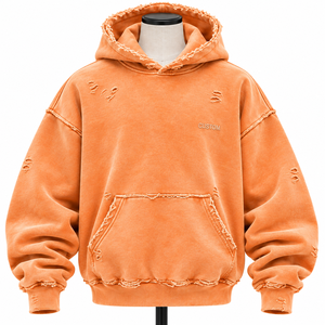 Sudadera con Capucha Extra Grande de Alta Calidad, 100% Algodón, Estilo Vintage Lavado, Unisex, con Bolsillo Canguro - Product Image 1