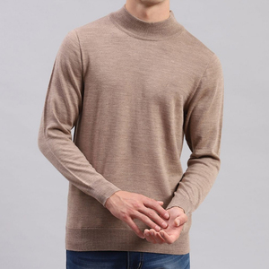 T-shirt en molleton respirant et écologique 100 % coton à col montant et manches longues pour homme, coupe oversize, idéal pour le bureau ou les loisirs - Product Image 2