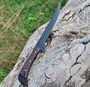 Couteau à filet flexible professionnel pour désosser la viande, lame en acier au carbone, manche en bois Pakka, design ergonomique, extra tranchant - Product Image 3