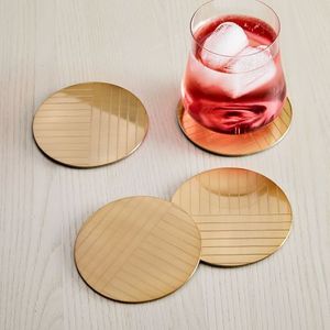 Handcrafted Coffee Coaster Durable Iron Beverage Holder Modern Table Protection <b>Scratch</b> Resistant - Product Image 2
