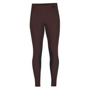 Leggings de equitación de talle alto para mujer, color liso, ajuste ceñido, con agarre completo en el asiento, marrón - Product Image 2