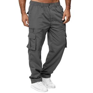 Pantalones Jogger Cargo Grises para Hombre, Pantalones Casuales Ligeros con Bolsillos Laterales y Dobladillo Elástico - Product Image 3