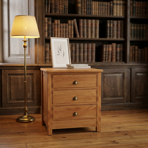 Solid Wood 3 <b>Drawer</b> Nightstand Scandinavian Modern Bedroom Furniture <b>Storage</b> <b>Cabinet</b> - Product Image 6