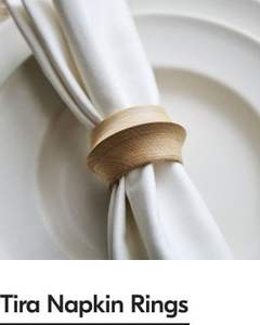 Ronds de serviette en bois élégants et classiques pour banquets et fêtes - Ronds de serviette durables, écologiques et personnalisables - Product Image 3