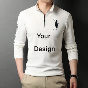 ชุดเดรสแขนยาวใส่สบายเสื้อโปโลสำหรับใส่100% งานปักเสื้อโปโล - Product Image 5