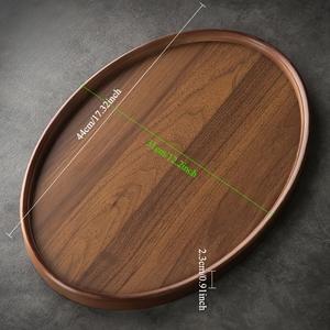 Plateau de rangement et de service ovale élégant avec rebord surélevé lisse, idéal pour le café, les collations et le petit-déjeuner, parfait pour la décoration de table et l'usage quotidien - Product Image 5