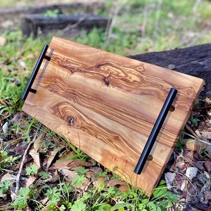 Plateau de rangement en bois, forme rectangulaire, finition vernie, design minimaliste, pour usage en cuisine, à un seul niveau, compatible lave-vaisselle - Product Image 1