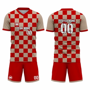 ชุดฟุตบอลแบบซับลิเมชั่น เสื้อและกางเกงขาสั้นสั่งทำได้ คุณภาพสูง ชุดกีฬา ผู้ผลิต OEM ODM - Product Image 1