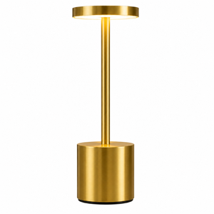 Premium Modern Gold <b>Table</b> <b>Lamp</b> with Cylindrical Base | Elegant LED Desk <b>Lamp</b> for Bedroom, Living Room and Office and Home Decor - Product Image 1