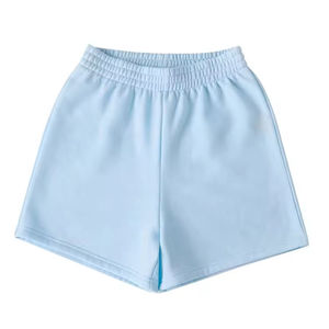 Shorts de Verano para Mujer, Cintura Elástica, Nuevo Diseño, Sin Bolsillos, Color Liso, Brillante, Cintura Alta, Algodón - Product Image 1