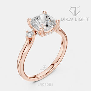 Bague de fiançailles en or blanc 14 carats avec diamant de laboratoire taille coussin de 1,78 carat, certifiée IGI, bijoux fins pour femmes, cadeau idéal - Product Image 4
