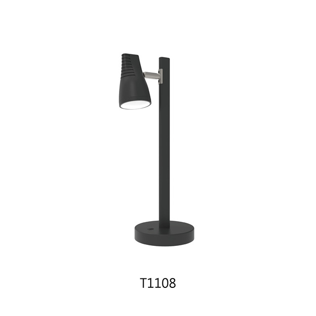 Lumetal Indoor Lighting 3000K (Warm White) LED AC Power IP20 100V-240V Button Control 305lm Metal Aluminum Table Lamp CRI Black