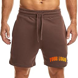 Pantalones Cortos de Hombre en Poliéster/Algodón Marrón con Cintura Ajustable con Cordón, Ecológicos, Transpirables, de Secado Rápido, para Uso Casual - Product Image 5
